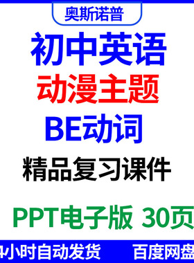 2026初中英语语法动漫主题精品复习课件Be动词专题微课PPT电子版