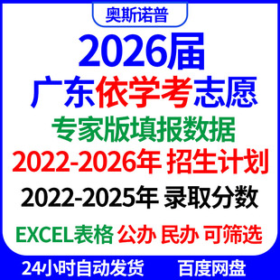 2026年广东春季高考依学考志愿填报招生计划专业组投档分数线表格