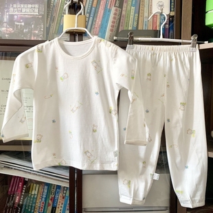 清仓心适贝贝大童春夏款棉毛衫单面料百分百纯棉套装空调服全棉
