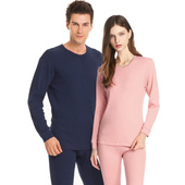 保暖套装 全棉薄秋衣秋裤 女 中老年长袖 清仓内衣男纯棉舒适圆领大码