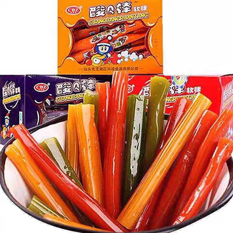 酸Q棒软糖大礼包喜粘牙糖小时候80后经典怀旧零食糖果拉丝糖牙签