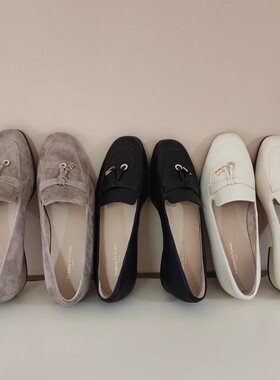 Federica Di Donato经典英伦风低跟舒适百搭一脚蹬懒人鞋乐福鞋女