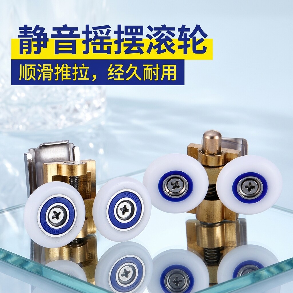 浴室卫生间圆弧滑轮玻璃移门老式图片