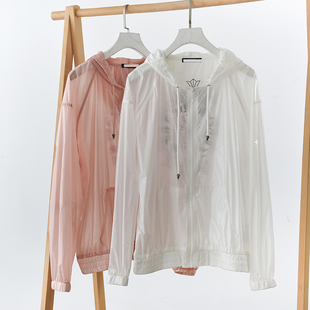新品 夏季薄款防晒宽松百搭透气长袖连帽开衫外套 AB192 X6-2