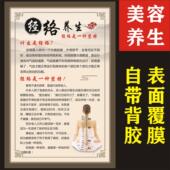 美容院中医养生挂图经络养生图什么是经络宣传画海报熏蒸海报墙贴