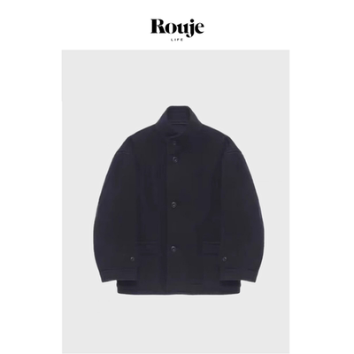 【现货】Rouje Life杨紫同款风双面羊绒羊毛大衣立领廓形呢子外套
