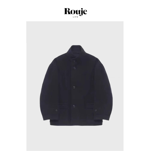 【现货】Rouje Life杨紫同款风双面羊绒羊毛大衣立领廓形呢子外套