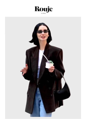 【现货】Rouje Life灯芯绒西装外套新款小众设计感休闲西服上衣女