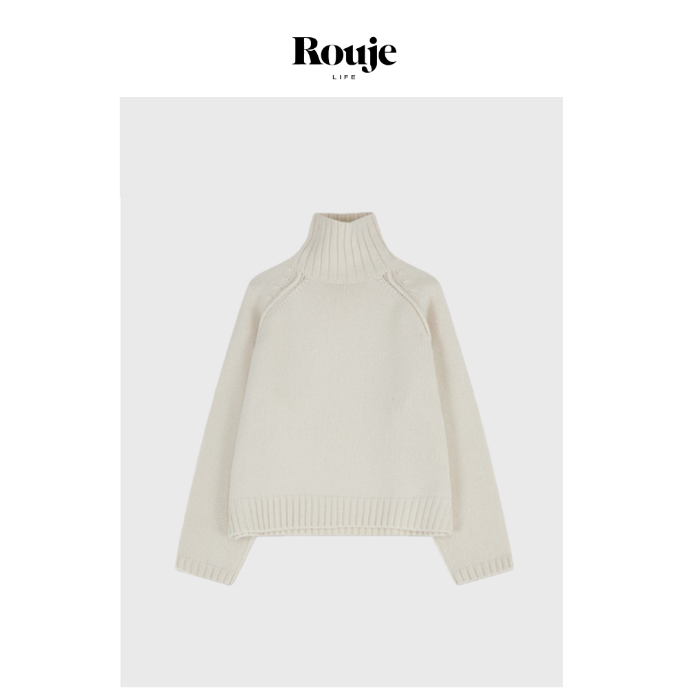 【现货】Rouje Life高领羊毛衫加厚针织毛衣宽松小众设计感羊绒衫