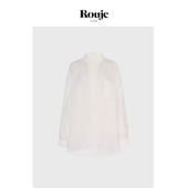 现货 Rouje Life亚麻宽松调性宽松百搭简约通勤长袖 轻薄衬衫 女