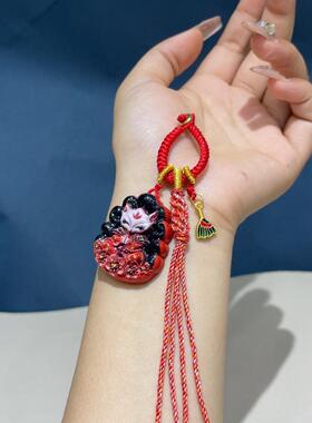 2024新款原创朱砂红砂九尾吊坠