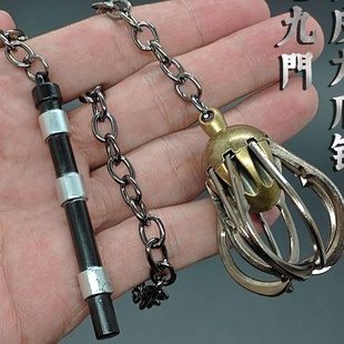 老九门影视周边 52cm陈皮九爪钩合金兵器血滴子带链条金属模型