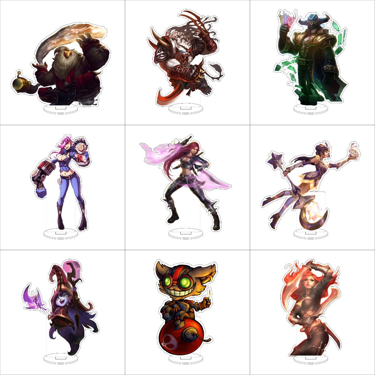 英雄联盟16CM亚克力立牌二次元游戏周边可爱桌面摆件创意小饰品