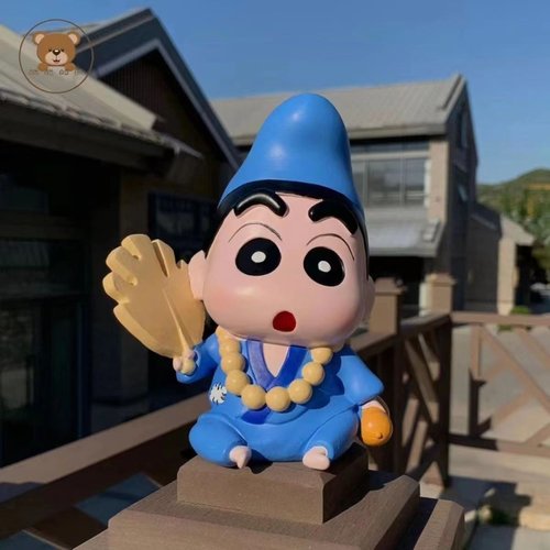 q版蜡笔小新济公小新手办COS济公潮玩车载中控台装饰摆件模型手办