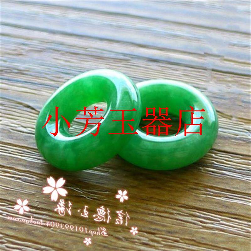 云南缅甸老坑翡翠色吊坠阳绿圆圈飘花辣色转运玉坠玉佩处理高级感