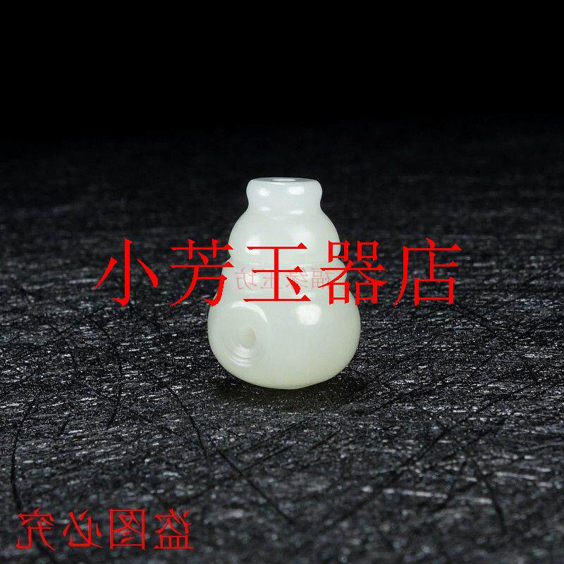 和田玉文玩三通配饰佛头套装超大粗孔青白玉藏式金刚菩提手串处理