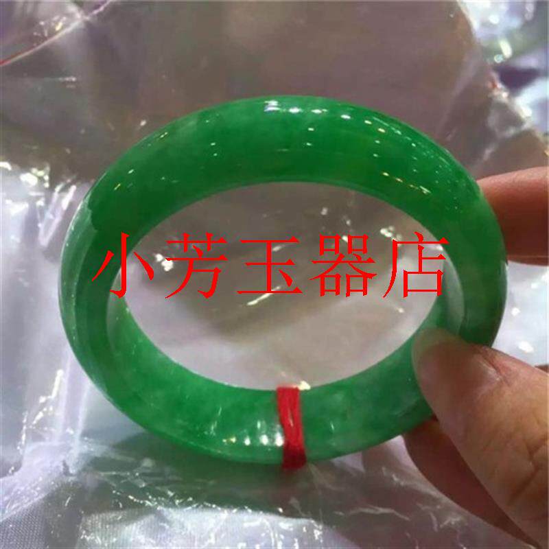 帝王绿满绿翠色手镯冰糯种翡翠色