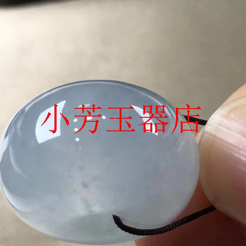 翡翠色路路通吊坠缅甸冰种飘花玉石转运珠玉坠挂件男女款锁骨项链