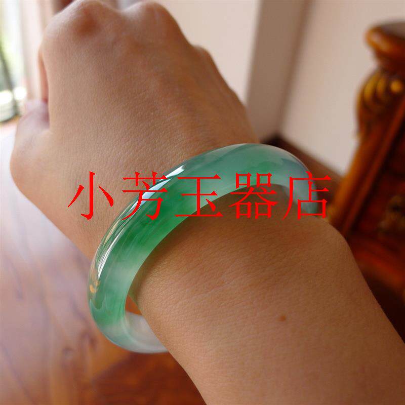缅甸翡翠手镯冰种飘花春带彩紫罗兰细圆条美人叮当镯美人条玉手镯