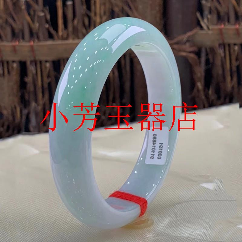 缅甸老坑翡翠色春带彩翡翠色手镯冰种正圈紫罗兰翡翠色手镯贵妃镯