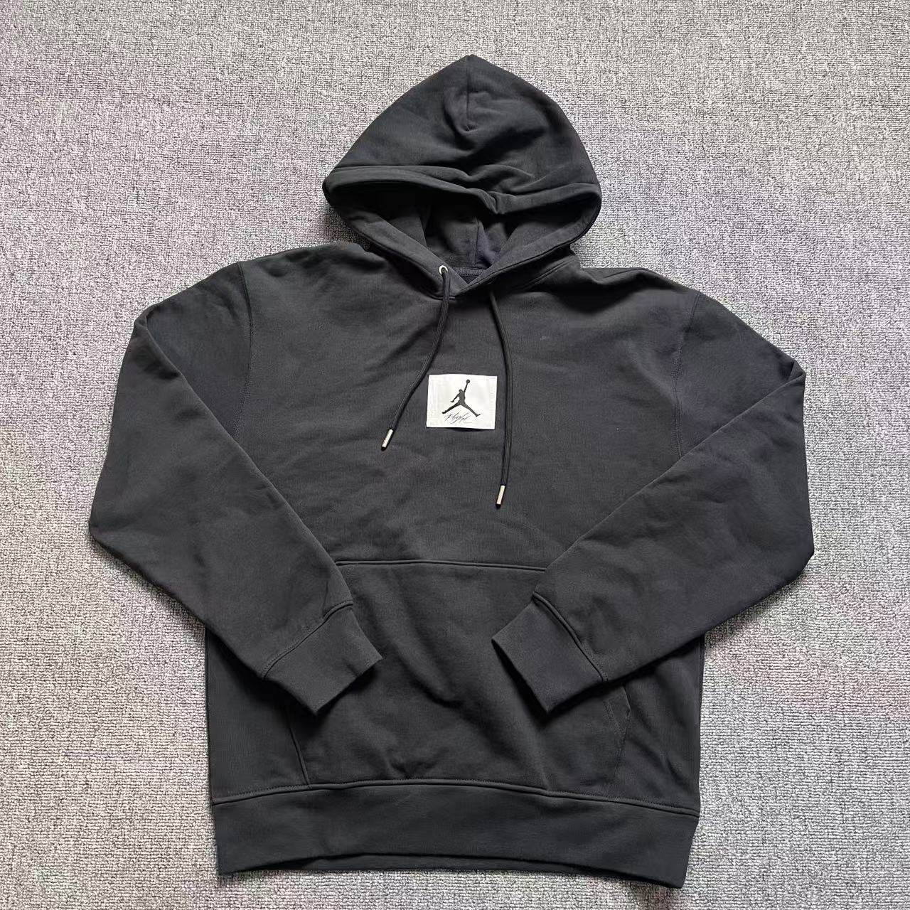 Jordan纯棉加绒卫衣耐克连帽休闲上衣男厚款防风运动套头衫DQ7339