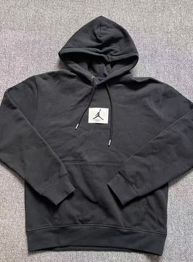 Jordan纯棉加绒卫衣耐克连帽休闲上衣男厚款防风运动套头衫DQ7339