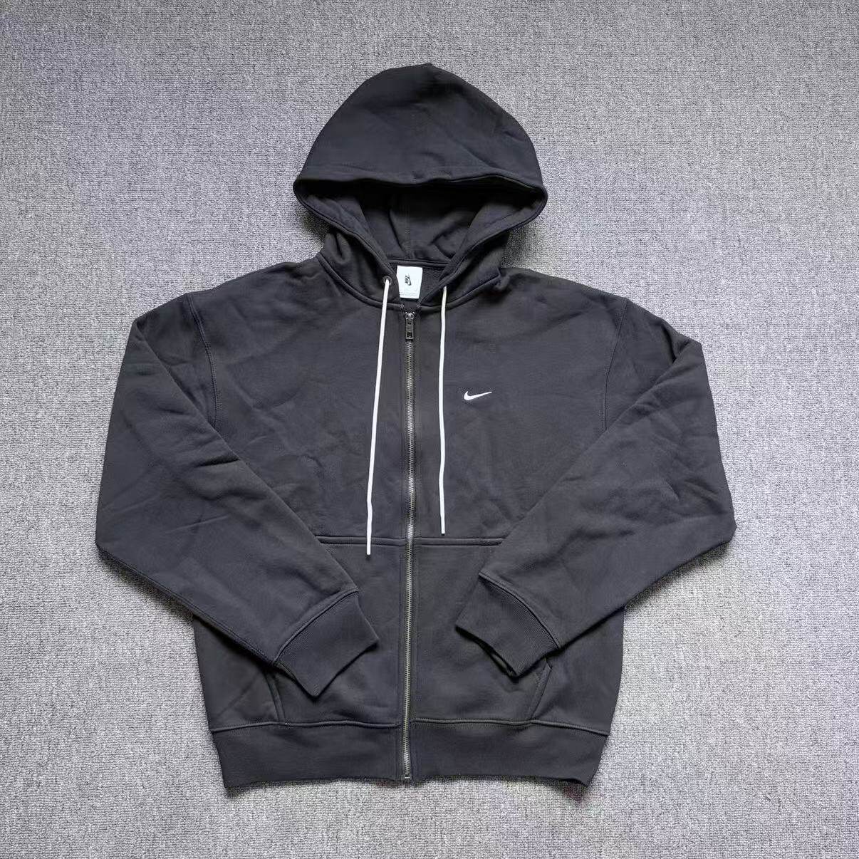 正品Nike耐克男秋冬运动休闲加绒保暖连帽拉链卫衣外套DR0404-010
