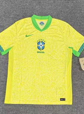 Nike/耐克巴西队主场球迷版男运动T恤印花速干足球球衣FJ4284-706