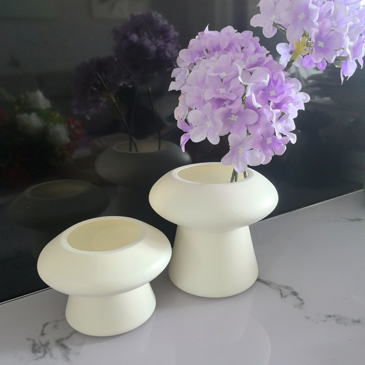 塑料北欧抽象艺术仿陶瓷玄关花插桌面装饰客厅摆件插花花瓶花盆