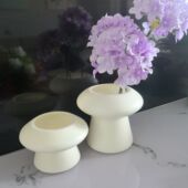 塑料北欧抽象艺术仿陶瓷玄关花插桌面装 饰客厅摆件插花花瓶花盆