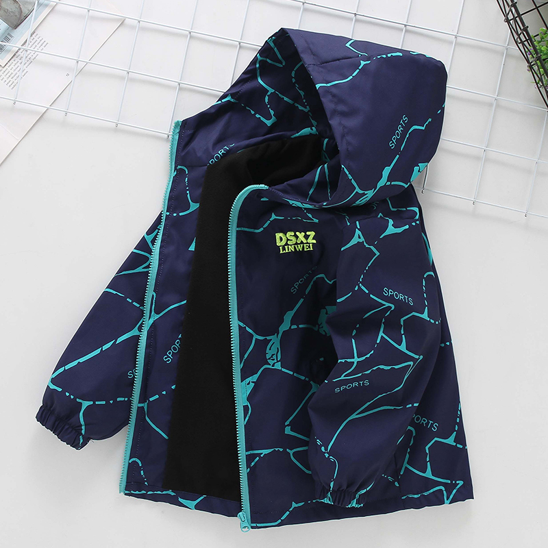 春秋装男童秋装加绒加厚外套