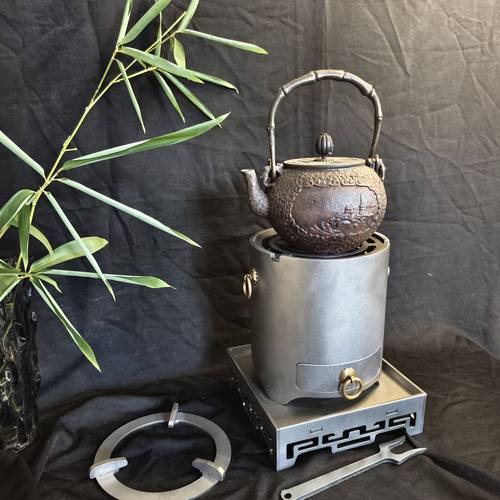 新品小圆钢桶木碳工夫茶炉