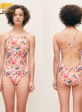 JKUSS韩国时尚连体泳衣 女三角修身显瘦游泳衣专业竞技速干泳装