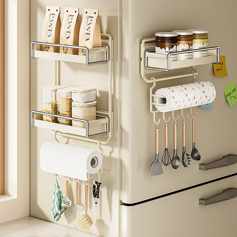 厨房磁吸冰箱外侧面置物架调料架