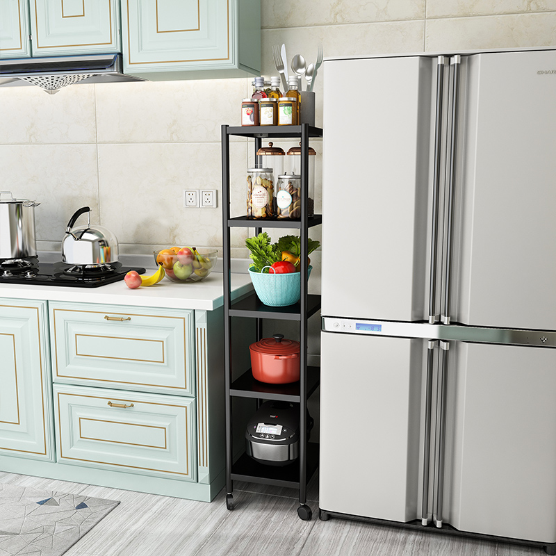 不锈钢厨房夹缝收纳置物架锅架