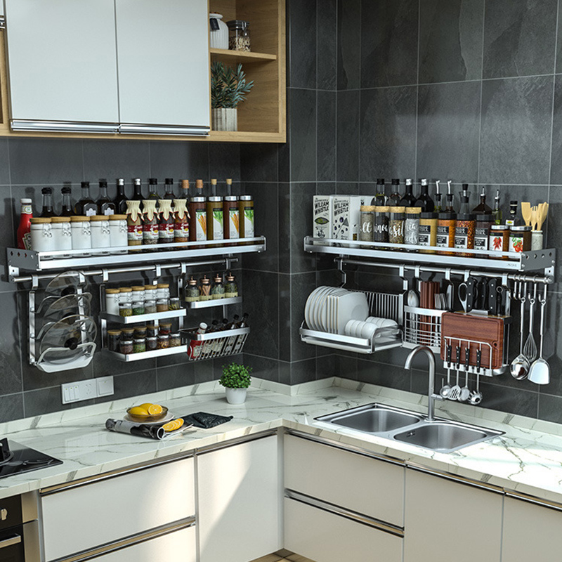 304不锈钢厨房调味料架墙上挂架