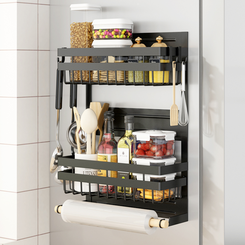 磁吸冰箱置物架收纳厨房挂架