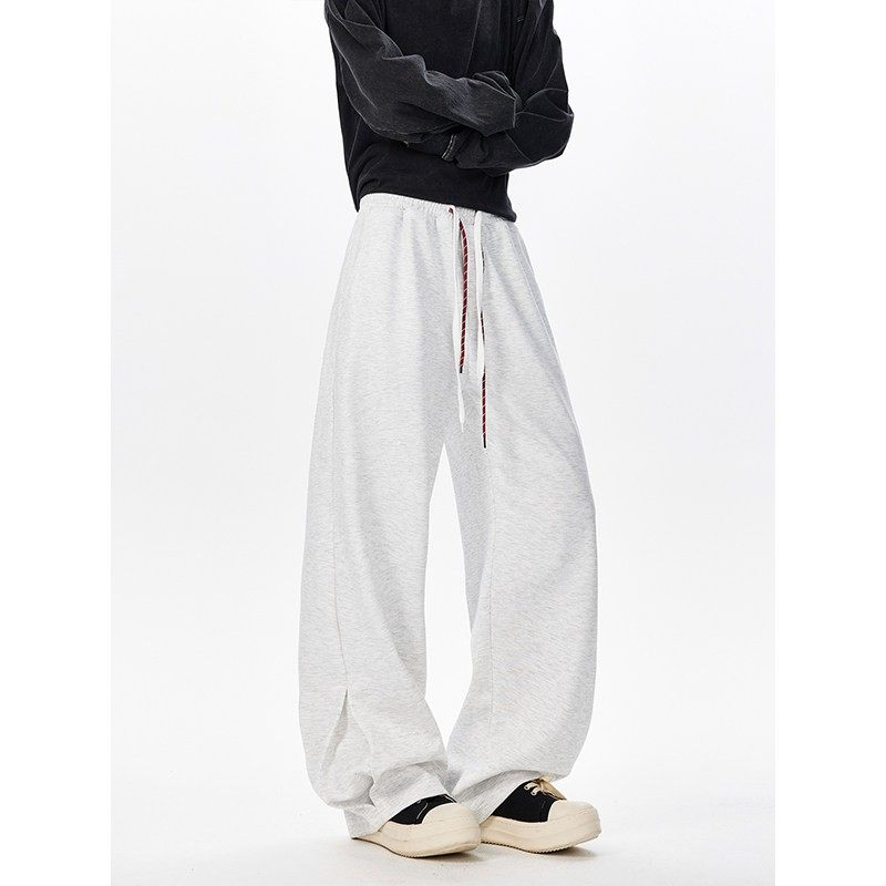 DZ男装 阔腿裤男春秋季慵懒风运动长裤情侣款宽松显瘦拖地休闲裤