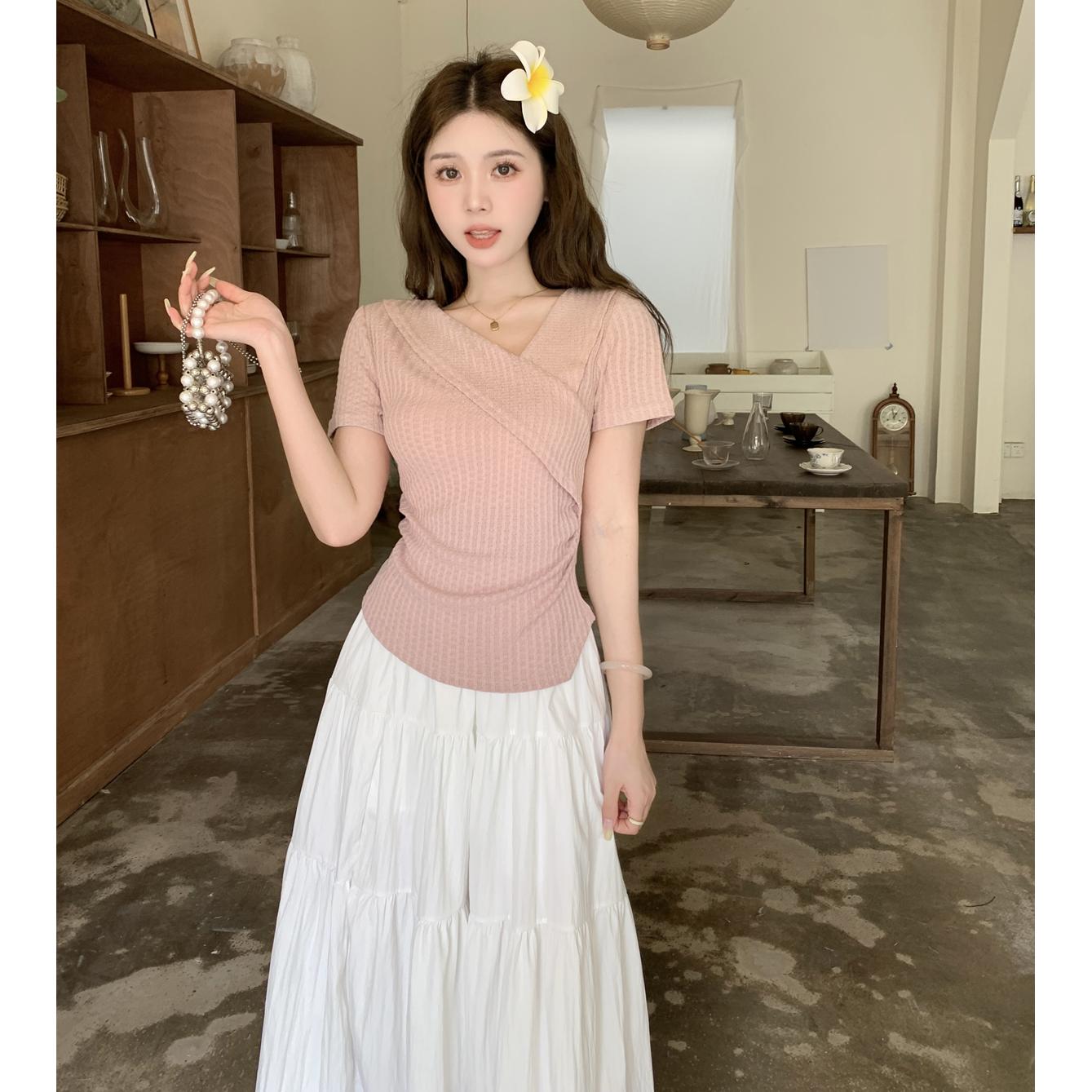 设计感小心机显瘦短袖T恤