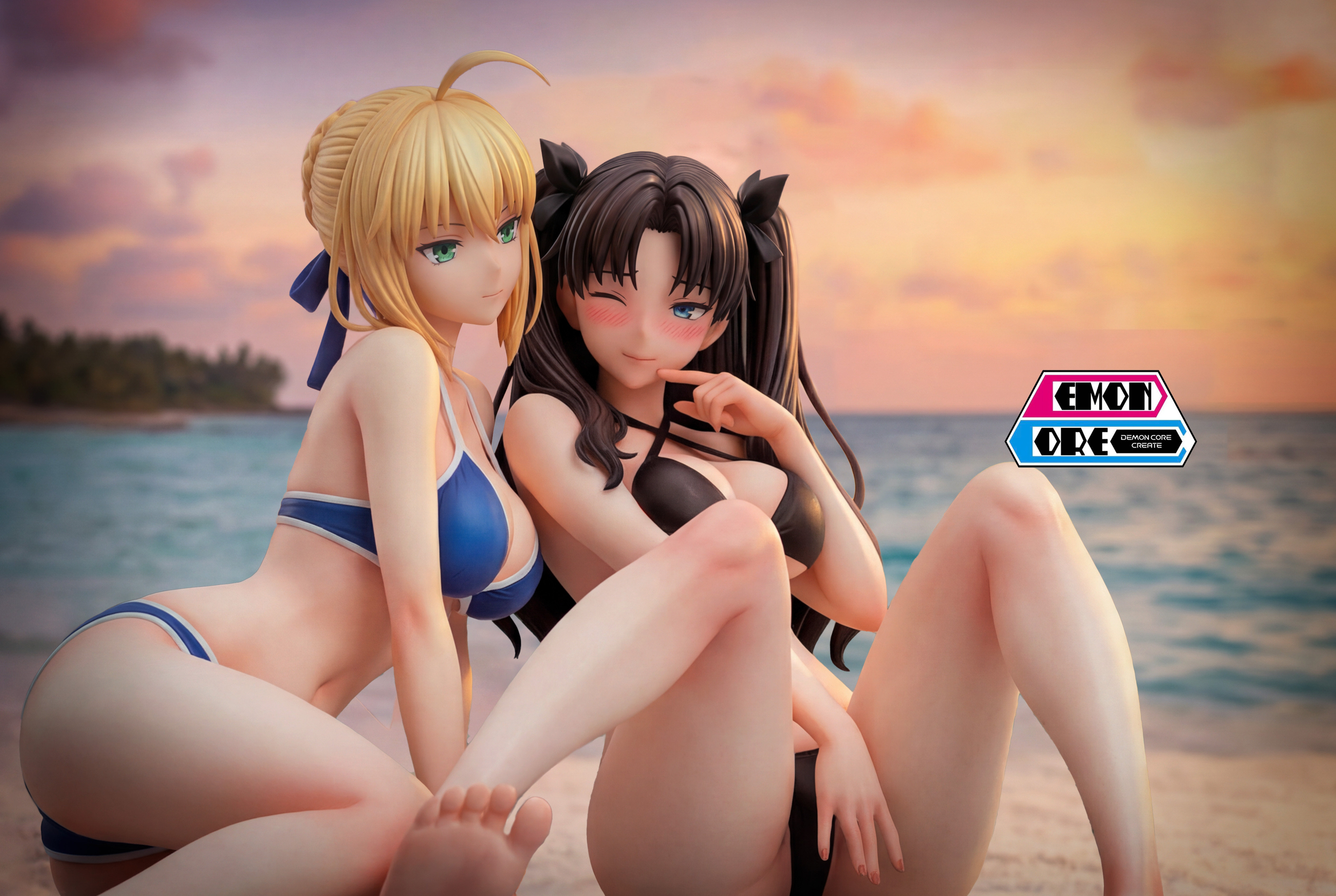【先行/现货】Demon Core Saber&遠坂凜 手办雕像