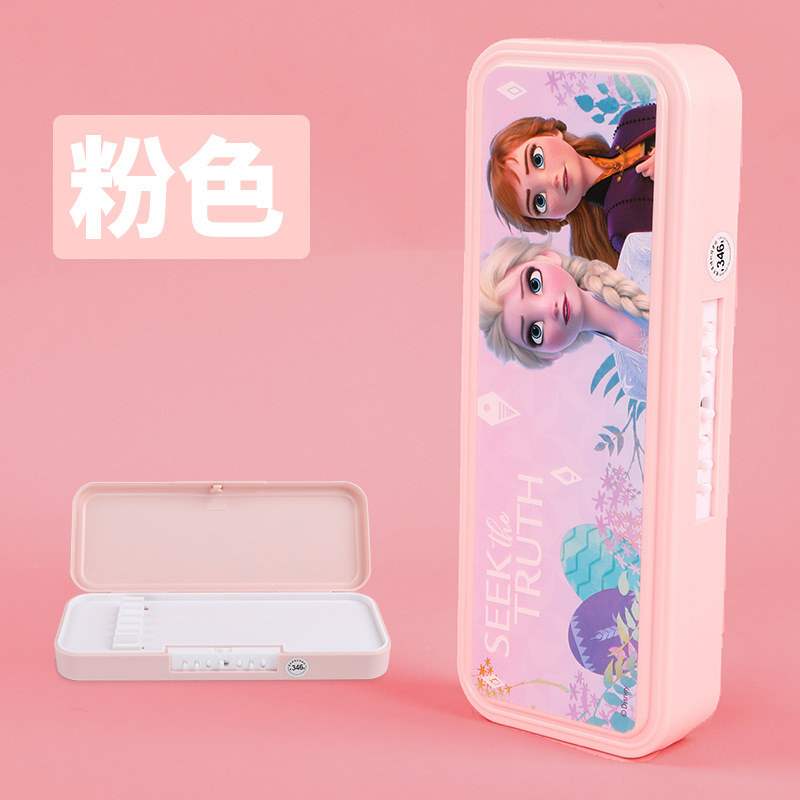 爱莎公主密码文具盒女生小学生带密码的有冰雪奇缘新款笔盒多功能