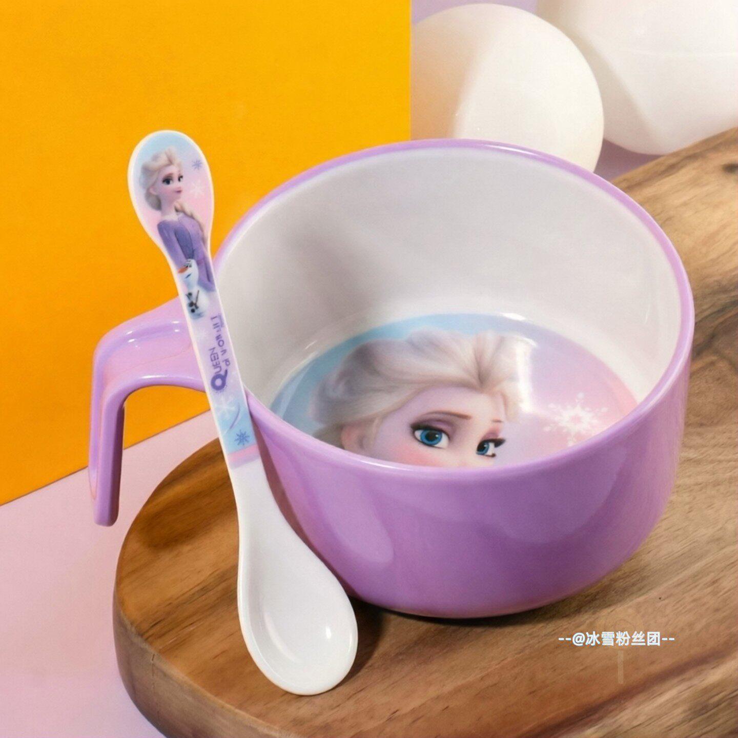 迪士尼艾莎儿童碗食品级防摔烫