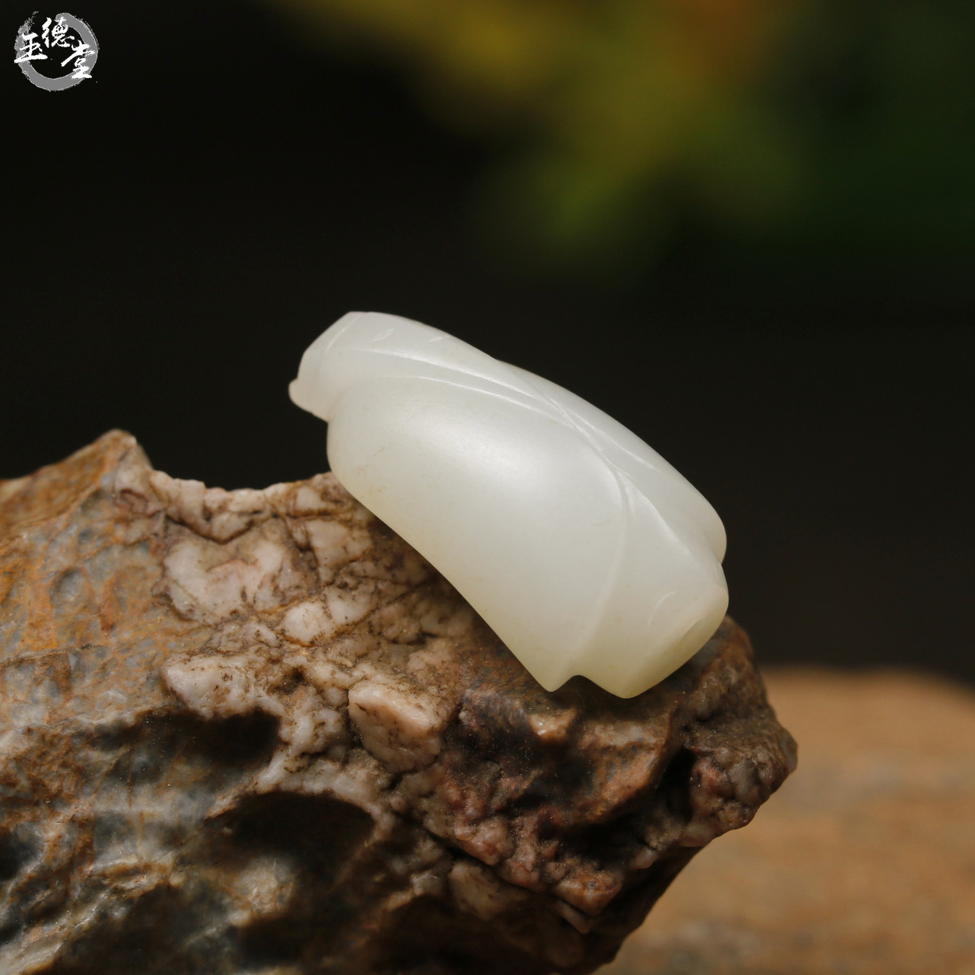 玉德堂新疆和田玉白玉籽料苏工仿古汉八刀翁仲挂件吊坠配饰diy