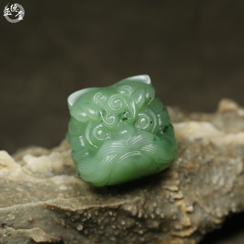 玉德堂挂件手玩件醒狮狮头