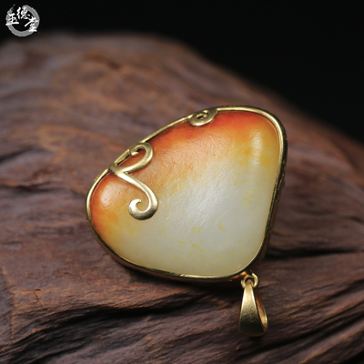 和田玉籽料挂件笑佛独籽弥勒佛