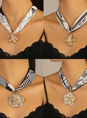 Irregular pendant cold breeze personality scarf choker woman