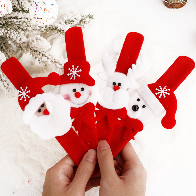 Christmas cartoon plush old man Papa ring children's gift