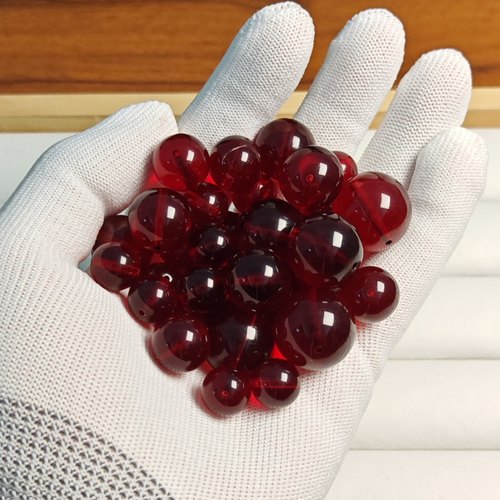 天然二代琥珀蜜蜡7A级净水血珀圆珠散珠  DIY文玩配饰