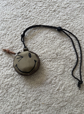 Vintage机能军事复古水洗拼接帆布mini钥匙耳机零钱包挂财布挂绳