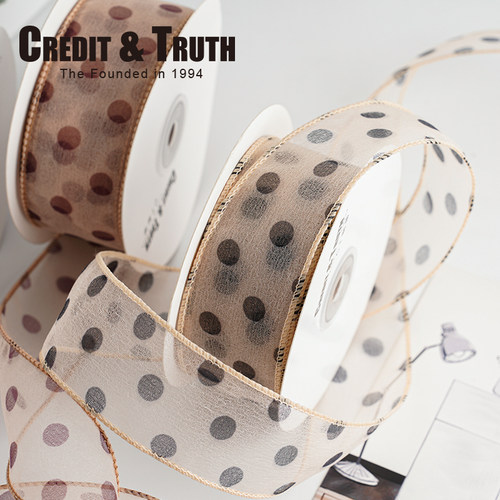 4cm复古波点丝带Credit&Truth